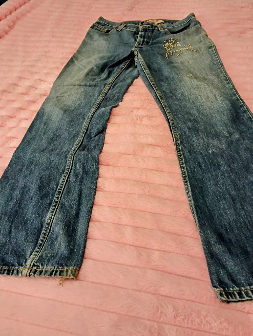 Classic Blue Denim Jeans - Casual Straight Fit